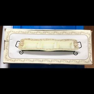 D'Lusso Home Collection Divided Tray Platter. Pre-owned In Box.